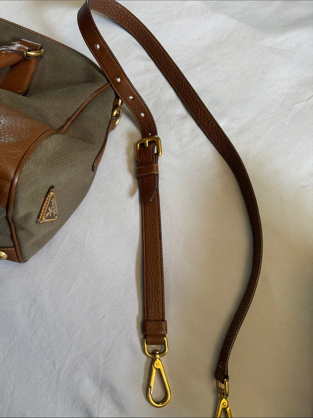 Prada handbag with Tan Leather Trim